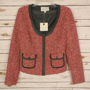 NWT Hinge Nordstrom Tweed Blazer Wool Blend